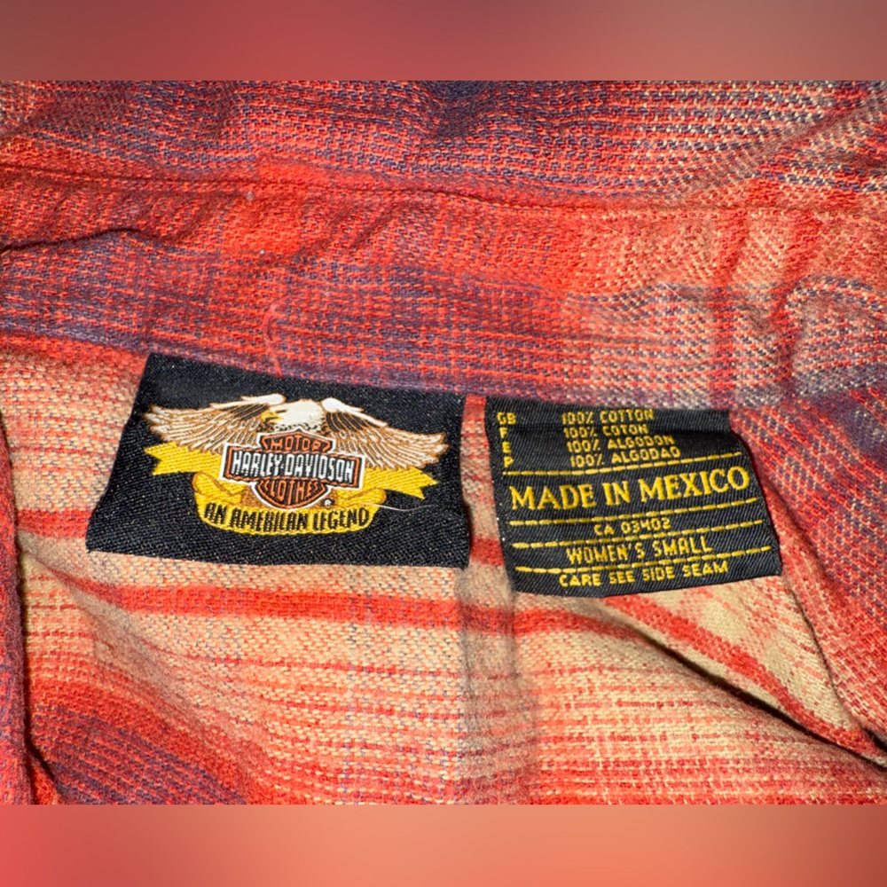 vintage 🦅 Harley Davidson Flannel - Picture 2 of 9